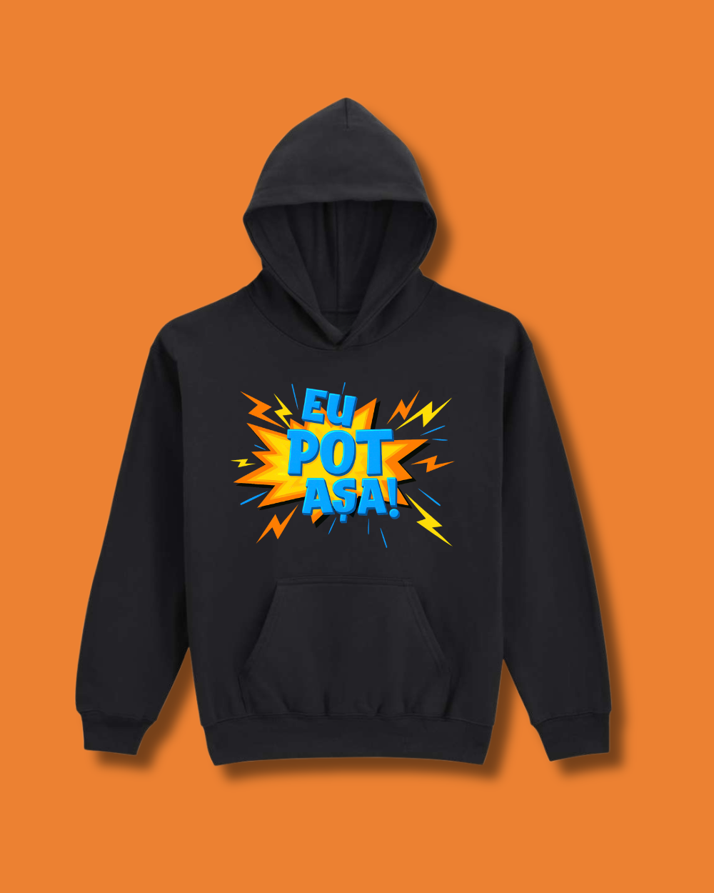 Hanorac Oficial Orange Blue | "Eu pot așa"