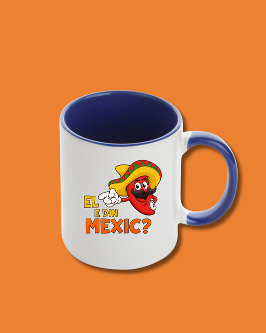 Cană Orange Blue | "El e din Mexic?"