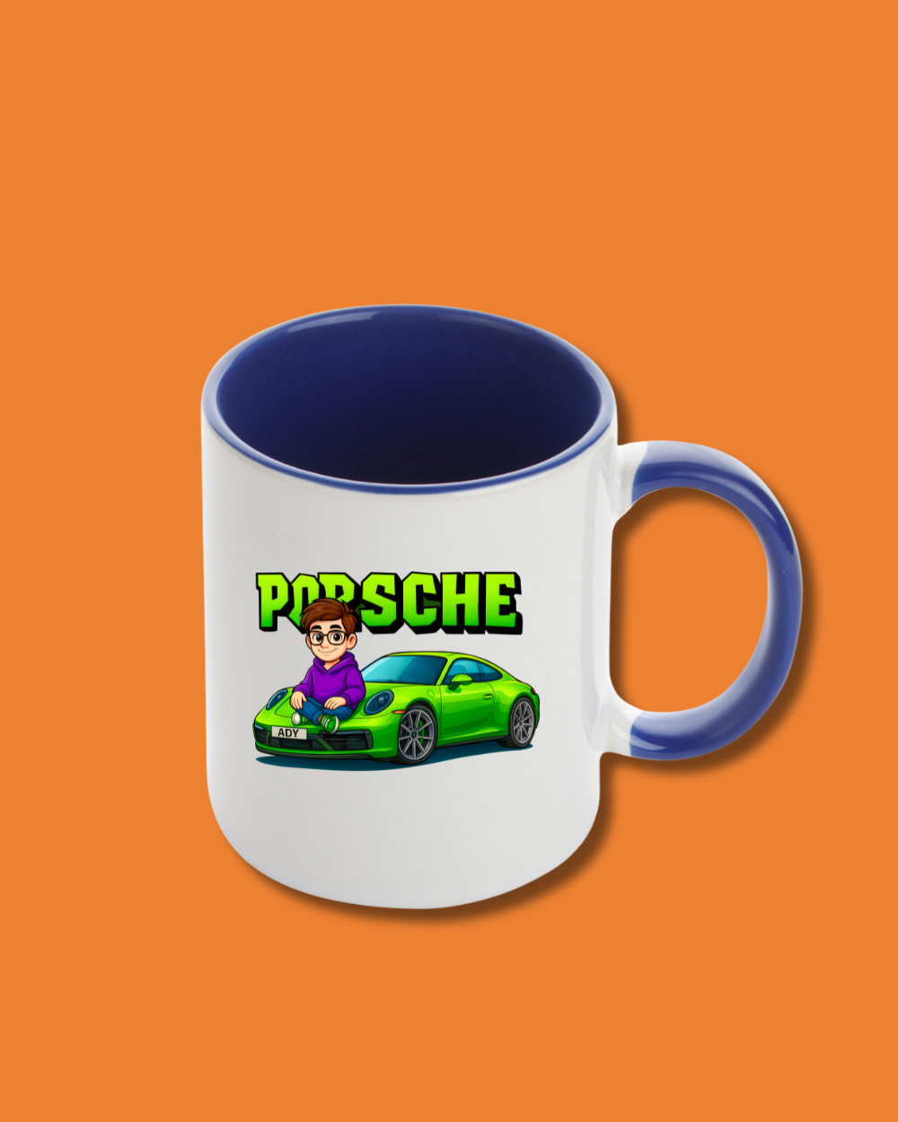 Cană Orange Blue | "Porsche"