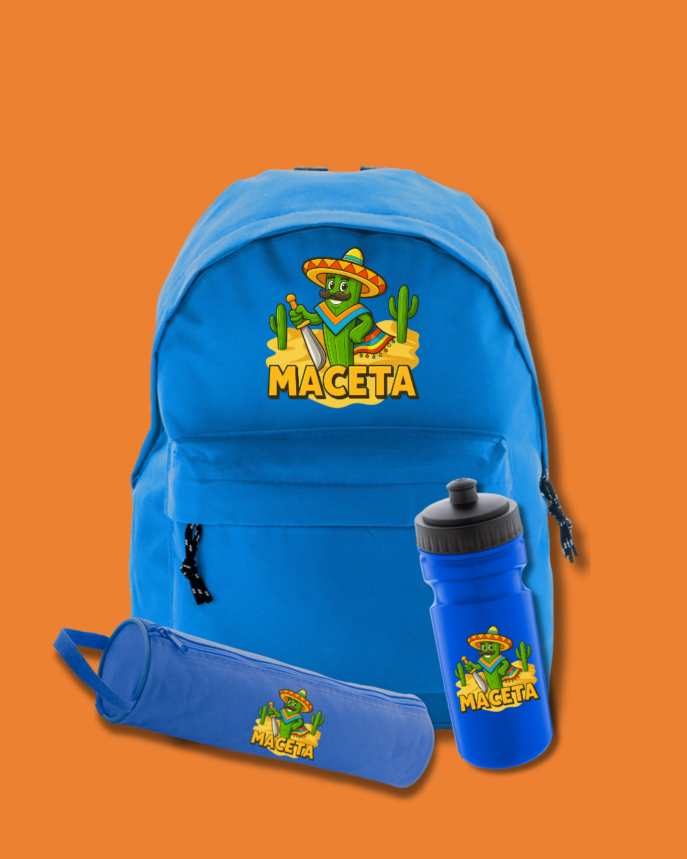 Set Back To School Orange Blue | "Maceta"