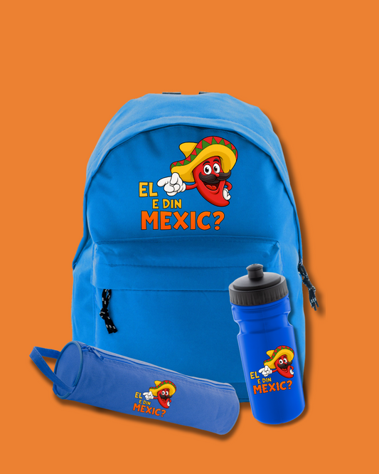 Set Back To School Orange Blue | "El e din Mexic?"