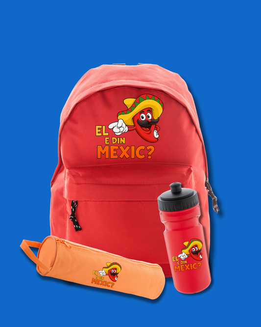 Set Back To School Orange Blue | "El e din Mexic?"