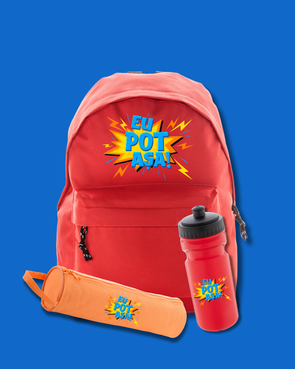 Set Back To School Orange Blue | "Eu pot așa"