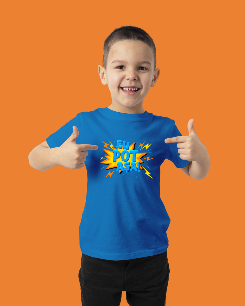Tricou Oficial Orange Blue | "Eu pot așa"