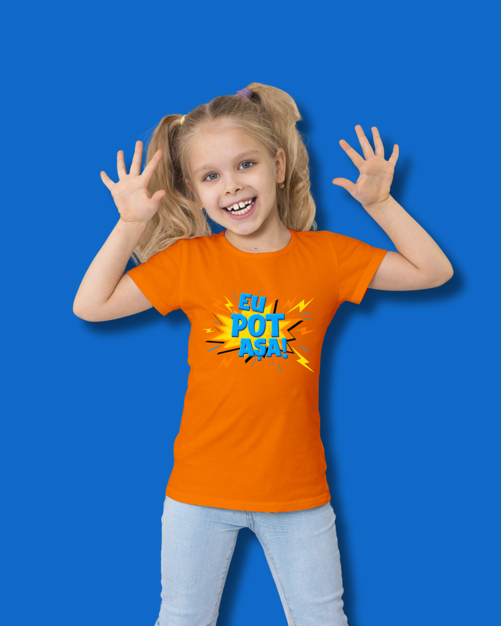 Tricou Oficial Orange Blue | "Eu pot așa"