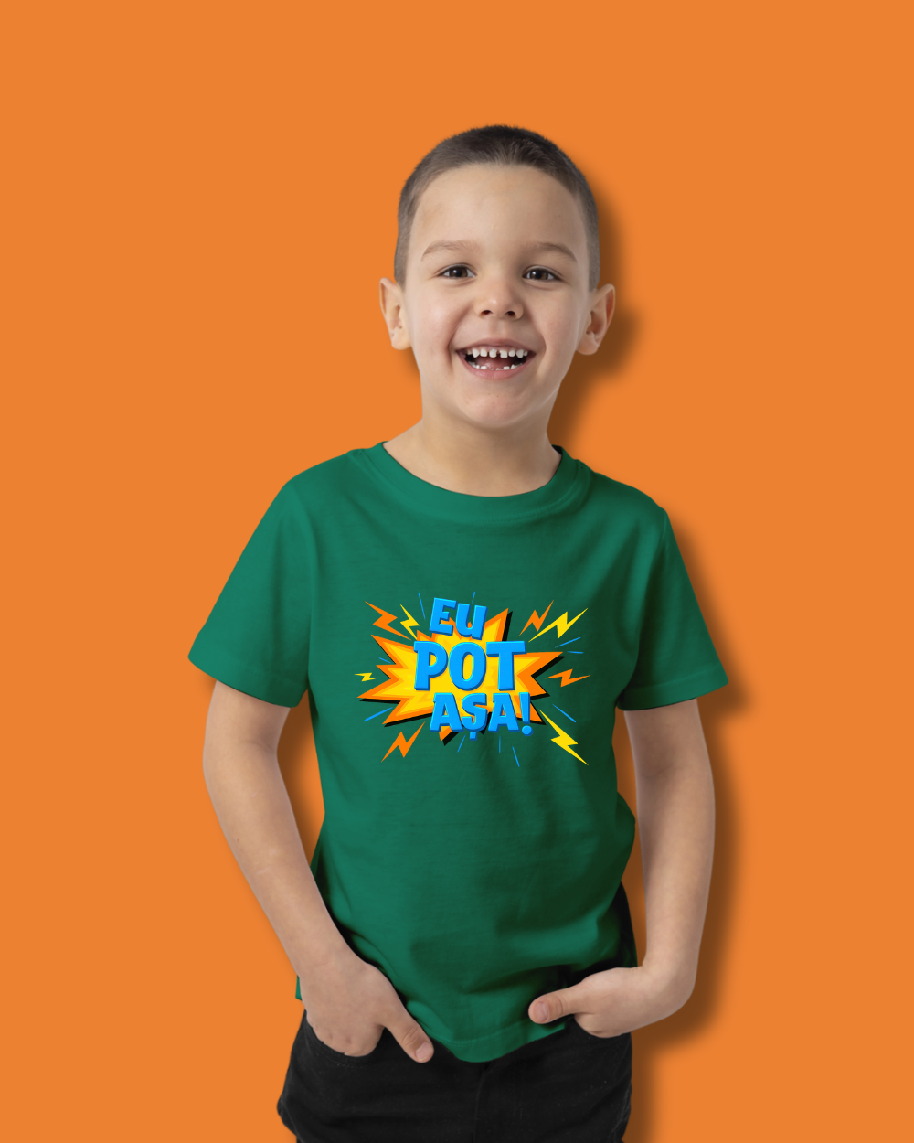 Tricou Oficial Orange Blue | "Eu pot așa"