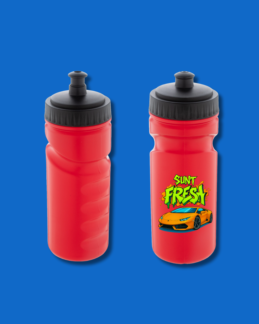 Sticlă sport Orange Blue | "Sunt Fresh"